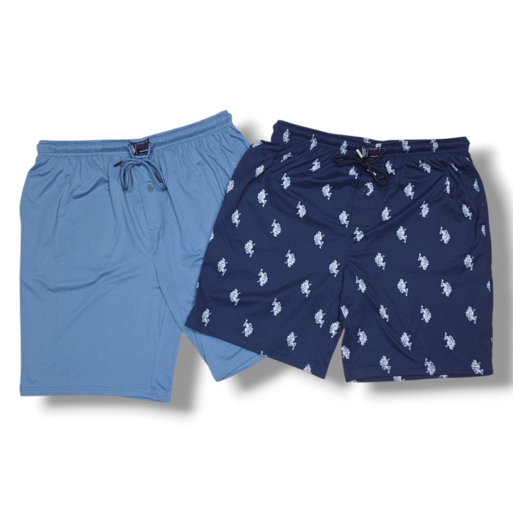U.S. Polo ASSN Sleepwear Lot of 2 Blue Shorts Men's L